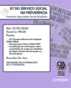 GT Serviço Social na Previdência